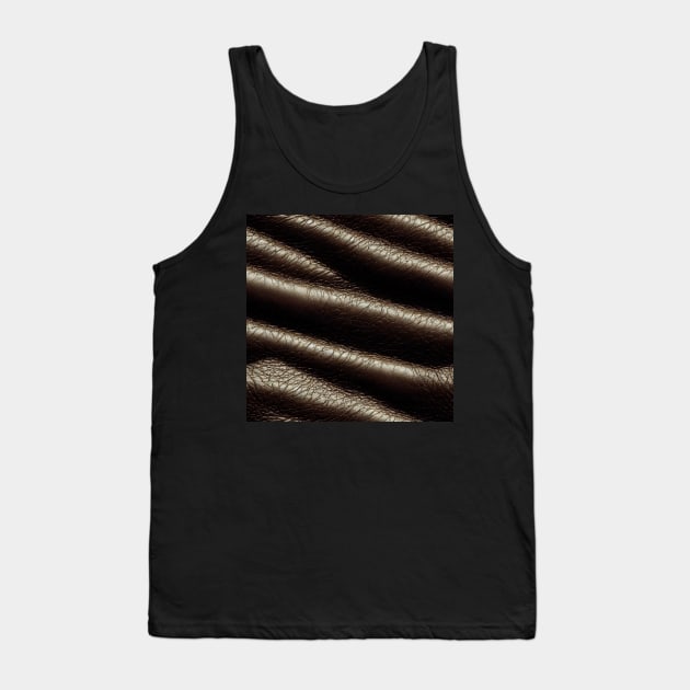 Dark leather, natural and ecological leather print #33 Tank Top by Endless-Designs